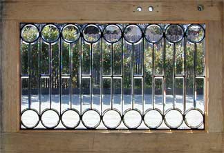 AE314 American Arts & Crafts Beveled Glass Window
