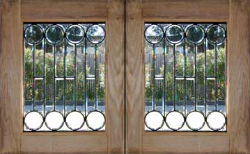 AE315 American Arts & Crafts Beveled Glass Windows