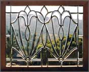AE358 Arts & Crafts / Art Deco Transitional Beveled Glass Window