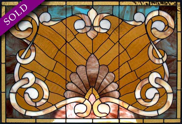 Vintage Victorian Stained Glass Window AE17