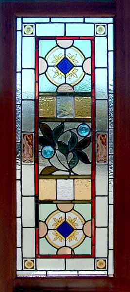 Vintage Victorian Stained Glass Window AE227