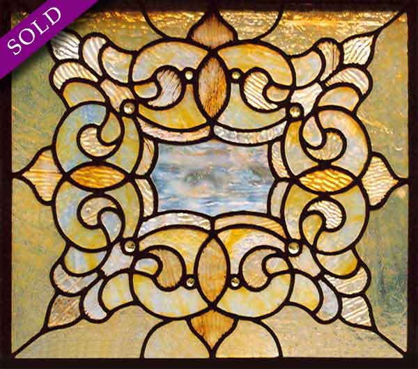 Old American stained glass AE295
