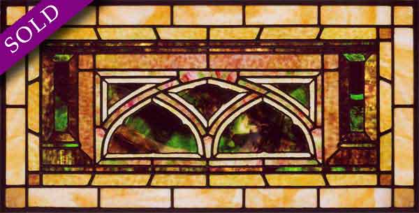 AE303 Arts & Crafts Stained Glass Window