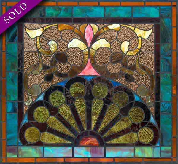 AE315 American stained glass window from the Victorian Era