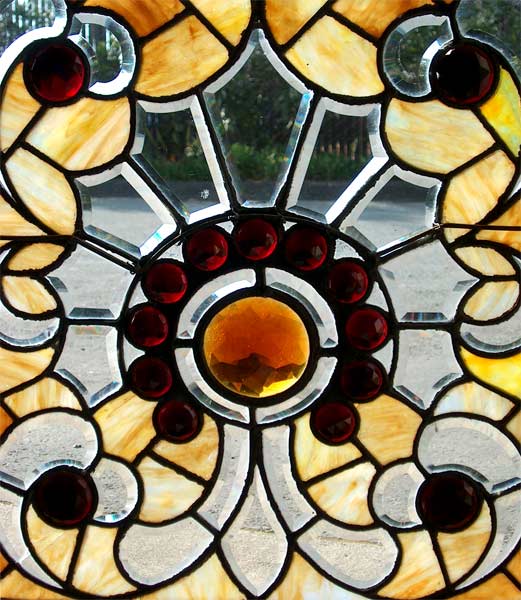 Enlarged Detail of AE387 Victorian Combination Glass Window