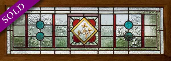 Vintage Victorian Stained Glass Window AE401