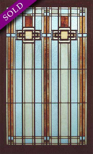 AE404 American Arts & Crafts Stained Glass Window