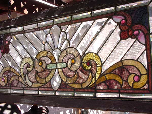 Enlarged Detail of AE413 Victorian Combination Glass Transom Window