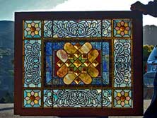Original Photo of Vintage Victorian Stained Glass Window AE462