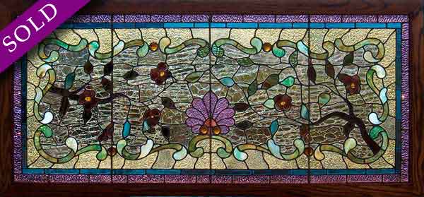 Vintage Victorian Stained Glass Window AE485