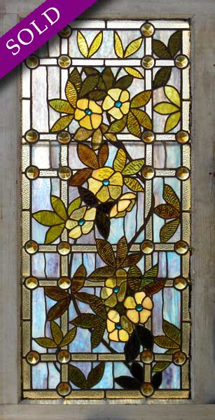 Vintage Victorian Stained Glass Window AE509