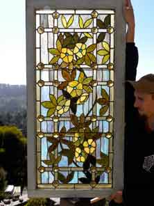 Original Photo of Vintage Victorian Stained Glass Window AE509