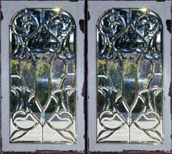 AE382 Victorian Beveled Glass Window