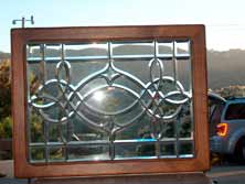 Original Photo of AE482 Antique American Beveled Glass Window
