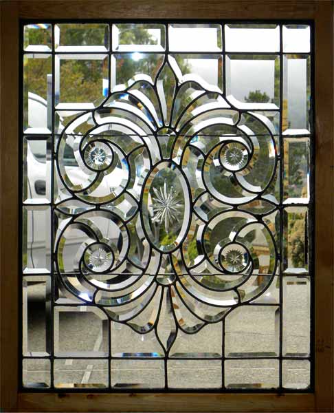 AE557 Antique American beveled glass window