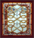 Victorian Combination Stained, Beveled, Jeweled Window AE406