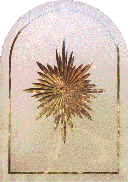 AE364 Victorian Etched Glass Window