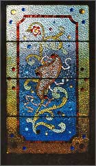 AE455 Victorian Belcher Mosaic Glass Window