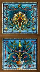AE456 Victorian Belcher Mosaic Glass Window
