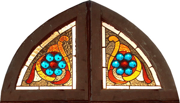 AE330 stained glass window pair