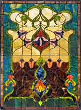 AE348 American Antique Stained Glass Window