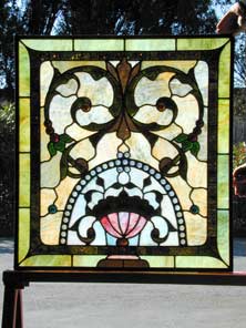 Original Photo of Vintage Victorian Stained Glass Window AE392
