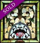 AE392 Grecian Revival Style Stained Glass Window