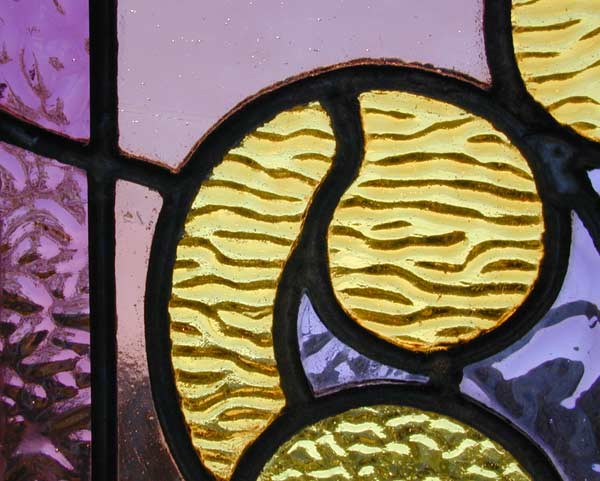 Detail of AE409 Antique American Victorian Stained Glass Window