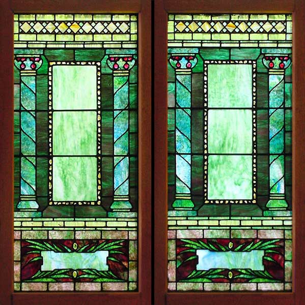 AE411 Antique American Stained Glass Windows from the Age of Elegance