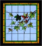 AE424 Grecian Revival Style Stained Glass Window