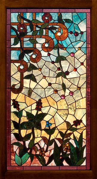 Vintage Victorian Stained Glass Window AE450