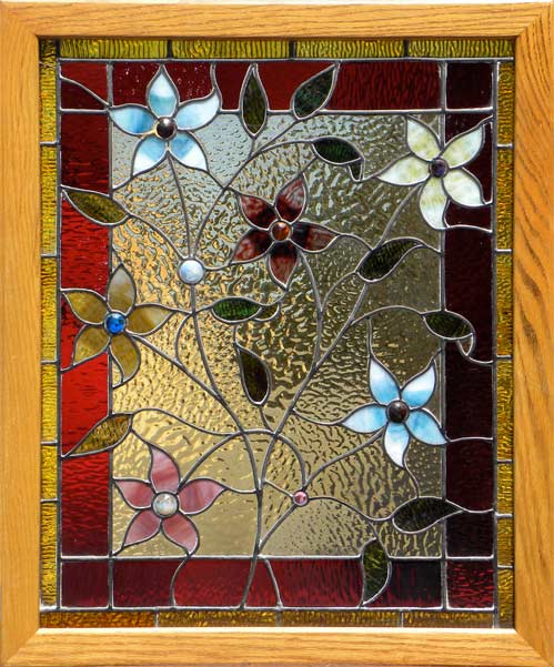 Vintage Victorian Stained Glass Window AE539