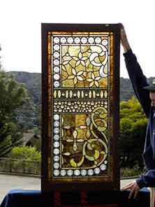 Original Photo of Antique American Victorian Stained Glass Window AE546 Original Photo of Vintage Victorian Stained Glass Window AE546