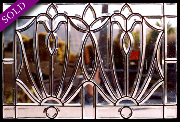 AE372 Arts & Crafts / Art Deco Transitional Beveled Glass Windows