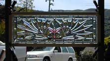 Original Photo of American Stained, Beveled, Jeweled Combination Glass Window AE341
