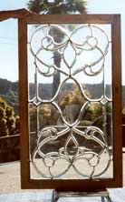 Original photo of AE308 antique American beveled window