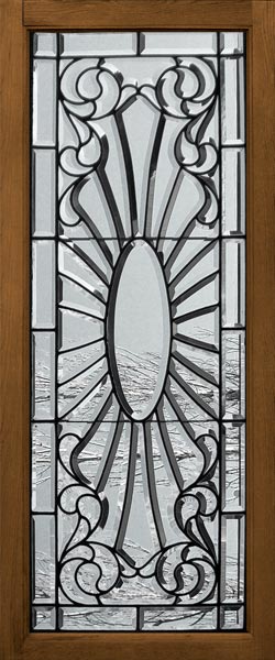Vintage Victorian Beveled Glass Window AE497