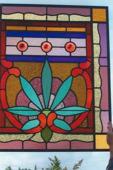 Original Photo of Vintage Victorian Stained Glass Window AE337