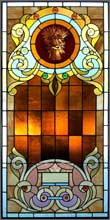 AE342 American Antique Stained Glass Window