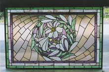 Original Photo of Antique American Victorian Stained Glass Window AE361 Original Photo of Vintage Victorian Stained Glass Window AE361