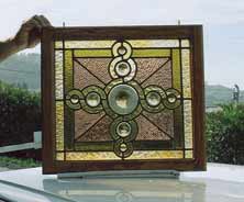 Original Photo of Vintage Victorian Stained Glass Window AE431