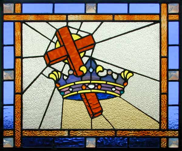 Vintage Victorian Stained Glass Window AE441