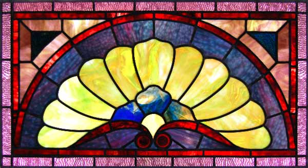 Vintage Victorian Stained Glass Window AE518-2